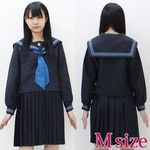 青スカーフのセーラー服（冬制服）　Ｍ(コスプレ衣装)